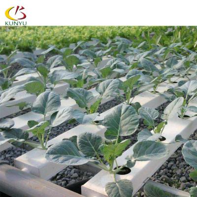 China China Hydroponics Plastic Lettuce Growing PVC Square Tube For Greenhouse for sale