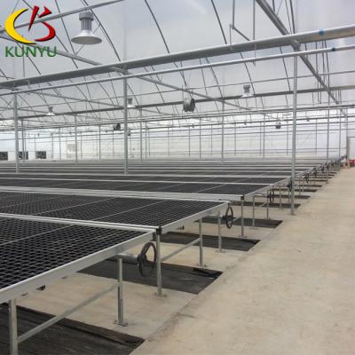 China Ganlvanized Plastic Hydroponic Flat Hot Dip Steel Bench/Aluminum Alloy/Plastic Hot Sale Agriculture Greenhouse Rolling Bench Cover For Commercial Use for sale