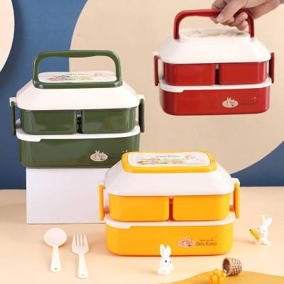 China Hot Sale Food Grade Kids Bento Lunch Box Microwave School Plastic Microwavable Lunch Box Sets Food Packaging Boxes For Kids for sale