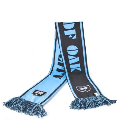 China Advertising Product Chengxing Brand Good Quality Jacquard Promotional Football Knit Scarf for sale