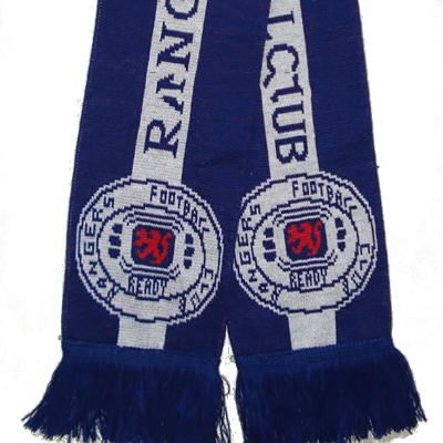 China Wholesale Custom Chegnxing Euro Long Brand Style Rangers Knitting Football Scarf for sale