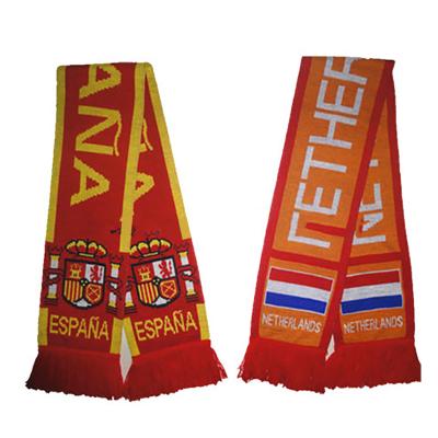 China Long Chengxing Brand Spain Netherlands Football Fan Accessories For World Cup Cheering Scarf for sale