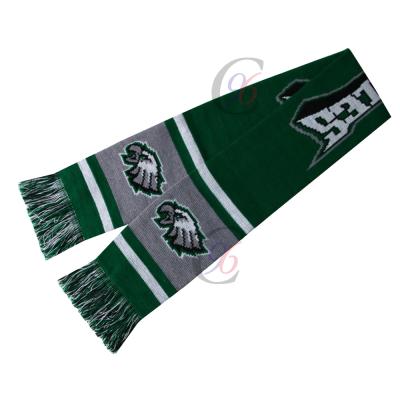 China Eco-Friendly\AZO Free\No Cadmium Woven Crochet Football Fan Sport Scarf for sale