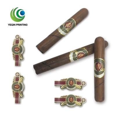 China China supplier custom high quality die cut cigar strips label waterproof for cigar packaging for sale