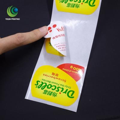 China Waterproof Cheap Double Sides Printed Label Roll , Double Face Sticker Printing for sale