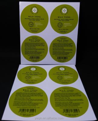 China Waterproof Custom Cosmetics Product Label Printing Foil Packing Round Sticker for sale