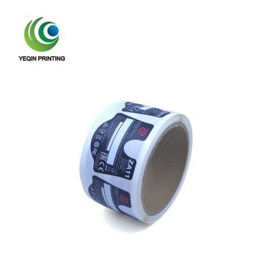 China Waterproof private logo product logo label black paper white letters removeable sticker label for sale