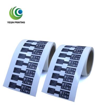 China Custom Waterproof Waterproof Permanent Adhesive Cable Label for sale