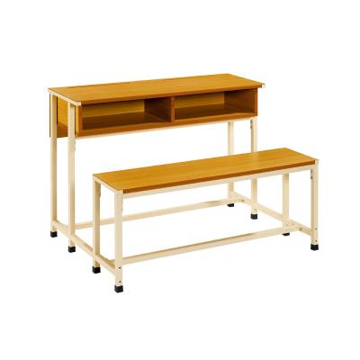 China Modern School Office Metal Student Desk and Double Bench Seat for sale