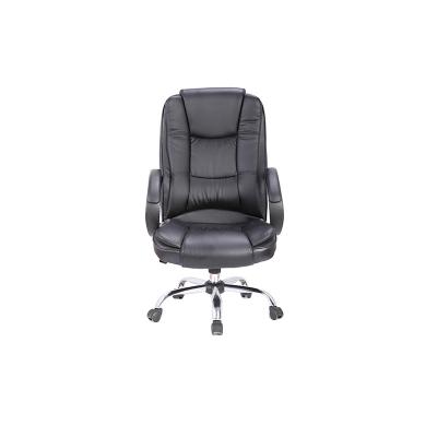 China (Height)Adjustable High Quality Stuffed Black Swivel CEO Office Chair With PP Material Armrest for sale