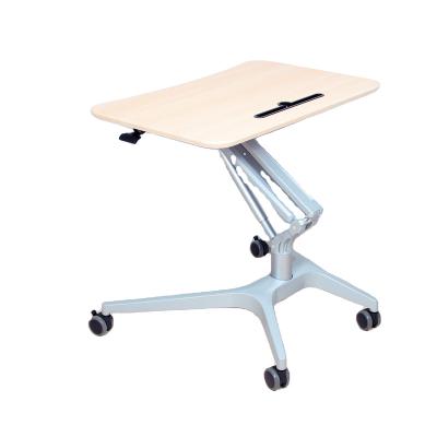 China Foldable Hydraulic Geometric Side Table Lift Adjustable Table Laptop Stand For Office for sale