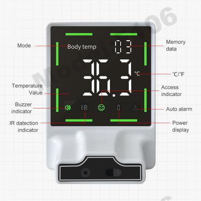 China 2 Modes AOJ Forehead Wall Thermometer Infrared Digital LCD Display Thermometer Hotel Classroom Non Touch for sale