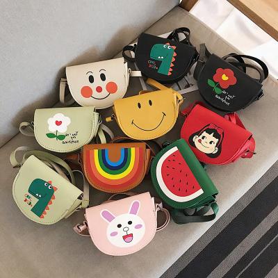 China Fashion Cute Kid Girl Cartoon Printing Coin Clip Princess Shoulder Bag Children Baby Handbags for sale