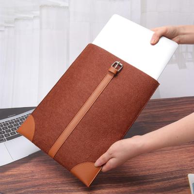 China OEM Fully Protective/Eco-Friendly Multifunctional Custom Sublimation Recycled Felt Filter Bezel Leather Cover Notebooks Laptop Slim Sleeve For Laptop for sale