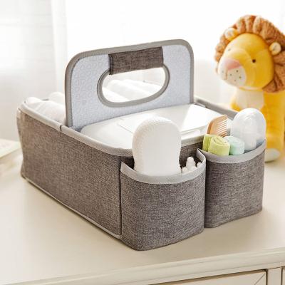 China 2021 Portable Diaper Pad Bag Changing Table Organizer Baby Product Cart Baby Diaper Organizer Water Resistant Diaper Cart Organizer for sale