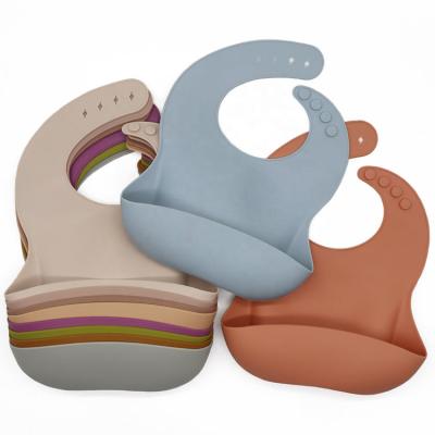 China Manufacturer Custom Eco-Friendly Comfortable Baby Bibs Silicone Waterproof Soft Adjustable Baby Bibs For Babies for sale