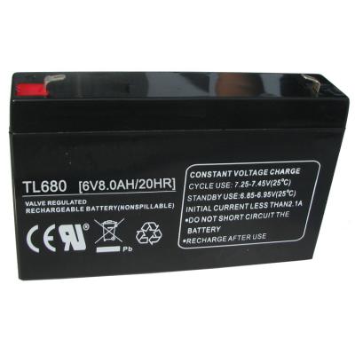 China TL series 2V/4V/6V small capacity Free Maintenance Lead-acid Battery standard battery for sale