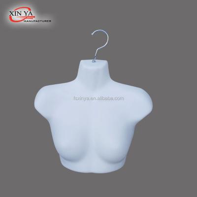 China Plastic Hanging Bra Body Form Hollow-back/Female Bust/Chest/Underwear Mannequin With Metal Hook (#858-03-WHITE) for sale