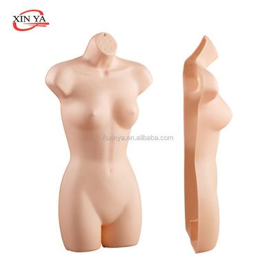 China PP Upper Body Hollow-back Plastic Mannequins/Hanging Body Forms With Metal Hook For Sale (P119-White) for sale