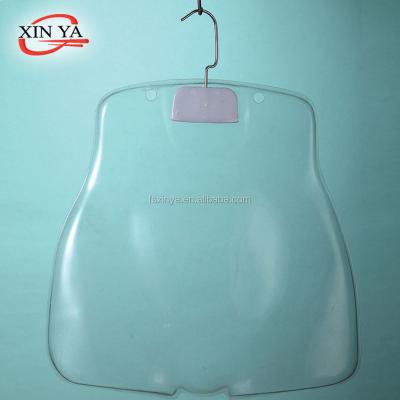 China Transparent PVC Body Shape Hollow-back Plastic Hanging Mannequin With Metal Hook (916) for sale