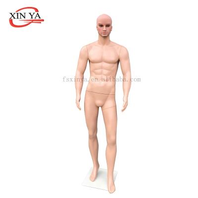 China Lightweight PE FULL BODY PLUS SIZE Male Plastic Mannequins With Metal Base for sale