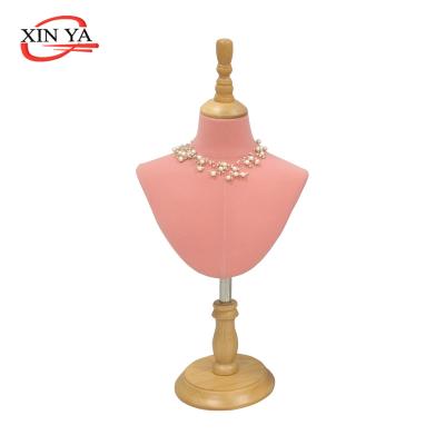 China Wholesale PU Foam Jewelry Mannequin Bust Light Model Necklace Display Stand for sale