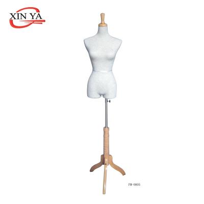 China Lightweight PU Foam Half Torso Foam Cloth Covered Female Mannequin for sale