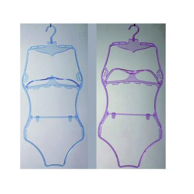 China DISPLAY swimwear hanger swimsuit transparent folding fabric hanger for wholesale (#962) for sale