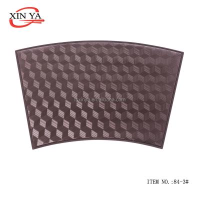 China Durable PU/PVC Fan-shaped Faux Leather Place Mat for sale