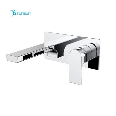 China Thermostatic Faucets Hot And Cold Mixer Bathroom Sink Basin Faucet Wall Mounted Faucets For Bathroom for sale