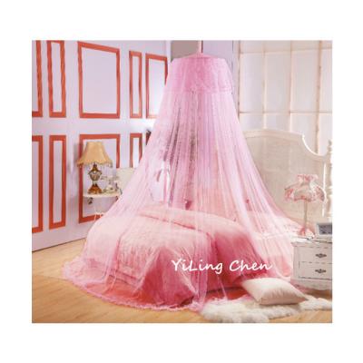 China Insecticide Treated Mosquito Exquisite High Quality Large Round Bed Canopy Queen Net Tapered Girls Ladies Flower Beautiful Lace Mosquito Nets for sale