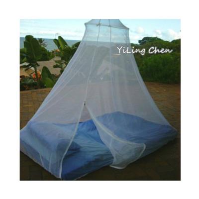 China Insecticide Treated Outdoor Camping Lightweight Tapered Circular Round Anti Mosquito Nets With Zipper for sale