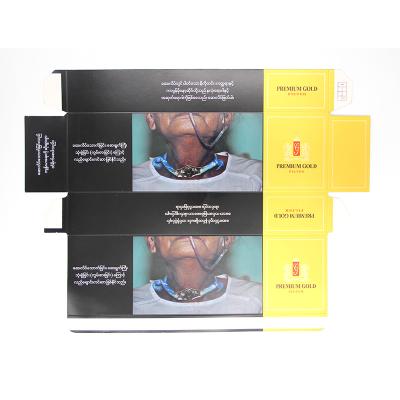 China Disposable Wholesale Cigarette Tobacco Packaging Cases Cardboard Box for sale