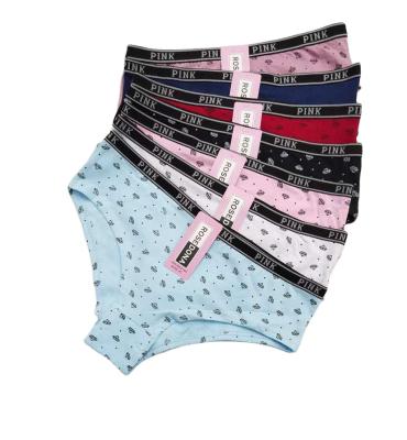 China 2021 Breathable Women Underpants Cute Underwear Cotton Print Penti Cartoon Panties Pink Underwear for sale