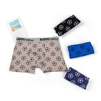 China 2021 Breathable Daily Printing Boy's Football Underwear New Arrival Kids Briefs Boxer Cotton Boxer Briefs for sale