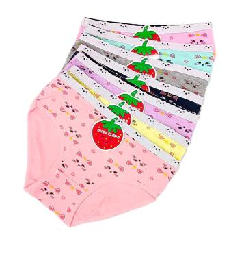 China New Style Printing Lovely Children's Cotton Underwear Girls Panties Cute Waistband Cotton Panties Kids Breathable Panties for sale