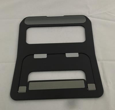 Chine Plateau en aluminium de anodisation d'ordinateur portable de 230*210*4mm Macbook de support noir en métal à vendre