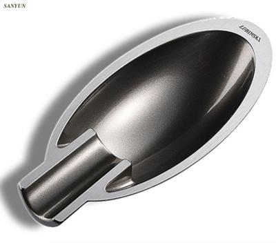 China Black Plated 165*35mm Reusable Portable Pocket Ashtray / Vintage Personal Ashtray for sale