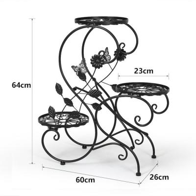 China Estante de la planta del hierro de los 64*60*26cm/soporte de exhibición a prueba de herrumbre al aire libre de la planta del metal en venta