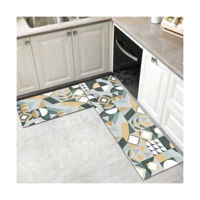 China Anti Fatigue Kitchen Blankets Washable Non Slip Nordic Geometric Printed Rugs for sale