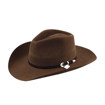 China Character LiHua New Arrival Coffee Color Super Fine Wool Men's Wool Felt Hats Western Fedora Hats Man for sale