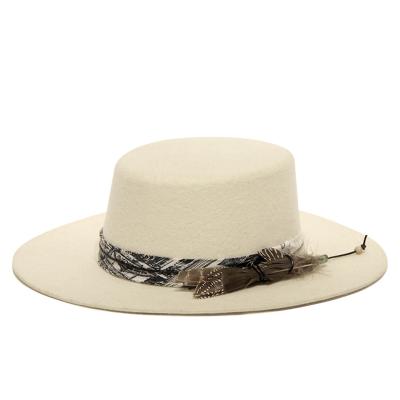 China Hot Selling 100%Australian and 100%Handmade Hats Character LiHua Straw Hat Ivory Color Felt Hats for sale