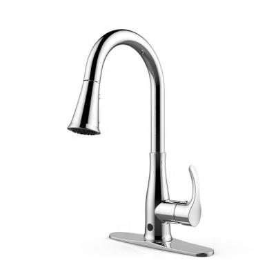 China Sense Faucets Evson Touchless Kitchen Faucet With Pull Down Sprayer, Kitchen Sink Faucet With Pull Out Sprayer, Single Hole 3 Hole Deck Mount for sale