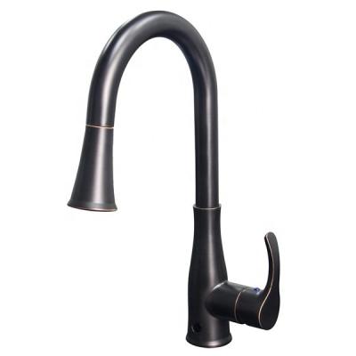 China Sense Faucets Evson Oil Rubbed Wave Bronze Sensor Motion Faucet Kitchen Sink Touchless Single Handle Faucet With Pull Down Dual Mode Sprayer for sale