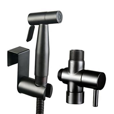 China With Needle Evson Black PVD Stainless Steel Sprayer Shattaf Bidet Diaper Sprayer Handheld Kit For Bathroom Hygiene NB013-B-P2 for sale