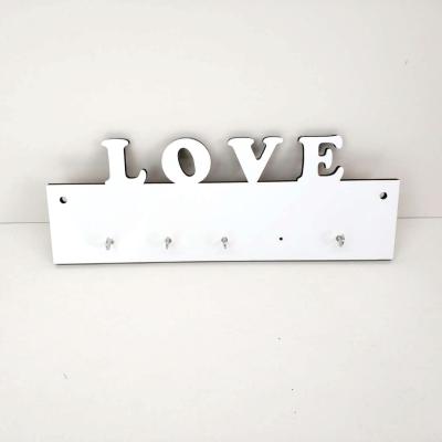 China Eco-Friendly White Love Hot Selling Amazone Sublimation Key Chain Rack Key Chain Rack for sale