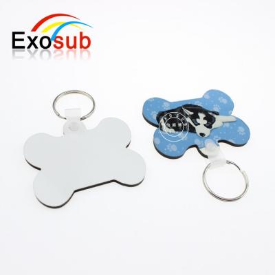 China Durable Cute Design Couple Cartoon MDF Sublimation Key Chain for sale