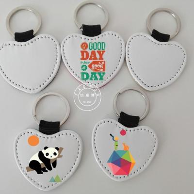 China Leather sublimation keychains leather holder for birthday gifts for sale