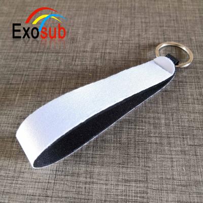 China Neoprene Neoprene Key Chain Blank Sublimation Key Chain For Heat Transfer for sale