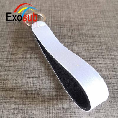 China Neoprene Plain White Neoprene Lanyard Key Chain For Sublimation for sale